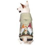 Christmas Gnomes Small Pets Wear Hoodies,Dog Jumper Sweatshirt,Warm And Lightweight, Soft Texture, Easy To Wear