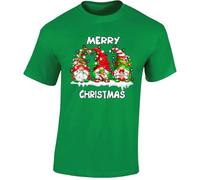 Christmas Gnomes T-Shirt for Mens and Kids Merry Christmas Gnome Festive Holiday Graphic Tee Perfect for Christmas Parties or Gift Giving Irish Green - X-Large