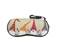 Christmas Gnomes Ultra Light glasses case, Porteble Travel Slip in Eyeglasses Bag Sunglasses Pouch Holder with Belt Clip