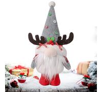 Christmas Gnomes - White Beard Figurines, Christmas Gnomes for Living Room, Cute Holiday Decoration, Easy to Use Display, Seasonal Decor Tool, Ornament Accessory for Table Window, 12.99x6.3x3.94 in