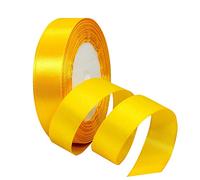 Christmas Golden Satin Ribbon 20mm,22m Golden Hair Ribbon Cake Bows for Christmas&Gift Wrapping,Fabric Polyester Satin Ribbon for Wrapping Bows Hair Cake Decoration Balloons