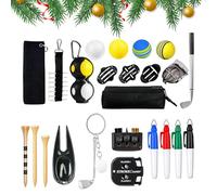 Christmas Golf Advent Calendar, 24 Days Training Supplies for Ball Sports, Training Tools Golf Countdown Calendar - for Enthusiast Players Collectors Men C