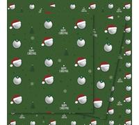 Christmas Golf Wrapping Paper - 2 Sheets of Golf Gift Wrap - 70x50cm - Sport - Recyclable & Eco Friendly