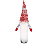 Christmas Gonk Wine Bottle Cover - Red Stripe Snowflake Nordic Gnome Decoration | Festive Xmas Table Ornament | Reusable Holiday Bottle Topper Gift for Wine & Champagne (12cm x 36cm)