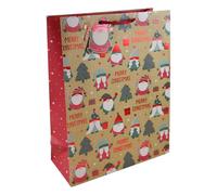 Christmas Gonks Extra Large Kraft Gift Bag 45cm