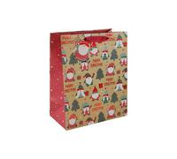 Christmas Gonks Medium Kraft Gift Bag