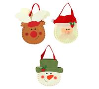 Christmas Goodie Bag | 3 Piece Party Supplies with Handle | Felt Small Favor Bags,for Children Teachers Goodie Decoration Holiday Shopping Winter