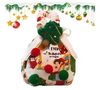 Christmas Goodie Bag - Reusable Fabric Candy Pouch | Holiday Treat Wrapping Bags | for Party Favors Seasonal Decorators Family Gatherings Office Teachers Students Event Planners Holiday Festival