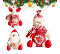 Christmas Goodie Bags - 3 Pieces Sint Nicholas Snowman Packaging Pouch | Reusable Bake Snack Bag for Kids Cookie Chocolate Popcorn Christmas Holiday Winter