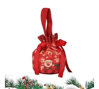 Christmas Goodie Bags - Party Favor Sacks for Festive Gift Giving, Drawstring Closure with Reusable Design, Holiday Treat Bags for Classroom Snacks, Stocking Stuffers, Kids Friends Family