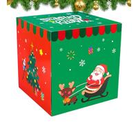 Christmas Goodie Box | Folding Santa Claus Home Decor - Christmas Santa Claus Boxes | for Rings Necklaces Bracelets Watches Perfume Birthday Halloween Thanksgiving Holiday New Year Wedding Eve