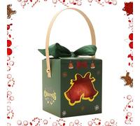 Christmas Goodie Boxes for Kids | Candy Container with Window and Handle | Festival Wrapping Box | for Handicrafts Stocking Stuffers Family Gatherings Office Teachers Students Event Planners Neighbors