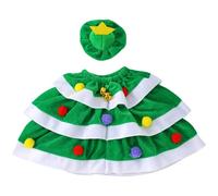 Christmas Goose Dog Costume Set, Festive Pet Outfit with Matching Porch Decor for Holiday Winter Party, White Goose Themed Sitting or Standing