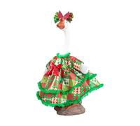 Christmas Goose Dog Costume Set, Festive Pet Outfit with Matching Porch Decor for Holiday Winter Party, White Goose Themed Sitting or Standing