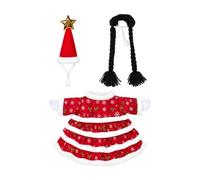 Christmas Goose Statuary Costume Festive Goose Statue Costume with Santa Hat Colorful Outfit for Entryway Decor