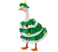Christmas Gooses Outfit 23in Cute Clothes with Hat and Bell Decorative for Yard Lawn Garden Cement Gooses Costume- Clothes for Cement