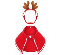 Christmas Gooses Outfit Cute Pet Costumes Includes Reindeer Hat & Red Warm Cape Christmas Costume for Dog Cat Pet| Yard Gooses Outfits