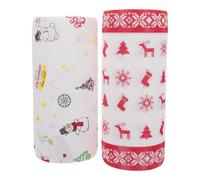 Christmas Greaseproof Paper 2 Rolls for Sandwiches and Food Baskets | Food Grade Paper, Double Sided Handling, School Cafeterias and Cafes, Festive Christmas Printing Random Style
