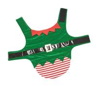 Christmas Green Elf Dog Costume for Pets, Plush Holiday Outfit