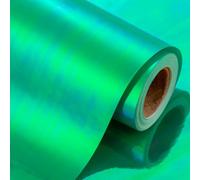 Christmas Green Iridescent Gift Wrap Paper - 17Inch x 33Feet - Luxury Solid Color Metallic Holographic Green Gift Wrapping Present Paper for Christmas, St.Patrick Day, Birthday, Weddings, Anniversary