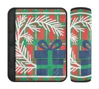 Christmas Green Red Buffalo 2 Pack Seatbelt Cushion More Comfort Driving for Bag funda para cinturón de carro