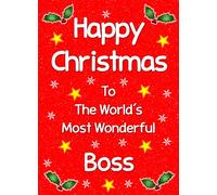 Christmas Greeting Card 'Boss' - Special Xmas Card for Him Her Kids Male Female