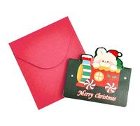 Christmas Greeting Card - Greeting Card For Christmas Gifts | Merry Christmas Greeting Card | Merry Christmas Cards Creations With Paper | Cardboard Christmas Card