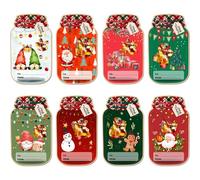 Christmas Greeting Card - Jar Shape Holiday Giftcards With Treat Bag | Vintage Merry Christmas Giftcards | for Men Women Boys Youth Teens Wife Husband Son Daughter Family Friends