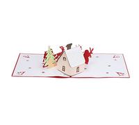 Christmas Greeting Cards, 3D Christmas Cards, Playing Music, Sweet House, Exquisite Workmanship, Christmas Pop-up Cards with Gift Envelopes