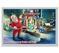 Christmas Greeting Cards - Luxury Quality - Merry Xmas - Unique Santa Design (To my Brother and Family Christmas Card)