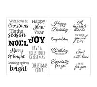 Christmas Greeting Clear Seal for DIY Paper Craft Projects
