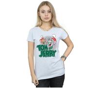 Christmas Greetings Cotton T-Shirt Tom & Jerry Grey S