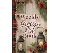 Christmas Grocery List Planner | 120 Weekly Shopping Organizer | Festive Grocery Notebook with Produce, Meat, Dairy & More Sections