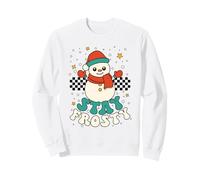 Christmas Groovy Cute Snowman Vintage Xmas Stay Frosty Sweatshirt