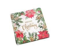 Christmas Guest Napkins, Decorative Paper Napkins, Christmas Square Dinner Paper Napkins, 33 x 33 cm/12.99 x 12.99 Inch Christmas Towels, Decorative Dinner Hand Napkin, for Wedding, G