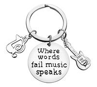 Christmas Guitar Keyring Music Lover Gift for Best Friend Son Music Teacher Gift for Coworker Girlfriend Birthday Gift for Musician Guitarist Husband Boyfriend Musical Instrument Keyring