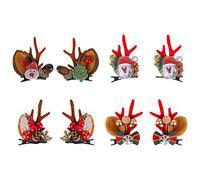 Christmas Hair Accessories,8 Pcs Christmas Hair Clips Reindeer Alligator Clips Hair for Girls, Women, Christmas Hair Barrettes Cute Hair Pins for Christmas Party, Masquerade, Cosplay, Gifts