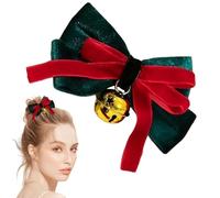 Christmas Hair Bow Clip - Girls Women Christmas Stocking Hairpin with Bell | Hair Bowknot Barrettes Versatile Festive Cute for Families Friends Holidays Lovers