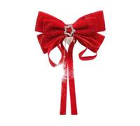 Christmas Hair Bow Clip Red Velvet Bowknot, Red Glitter Hair Bows with Plush Ball, Fo Bows Design Girls Women, Hairs Stylish
