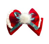 Christmas Hair Clips | Beautiful Duckbill Hair Clips | Cute Red Hair Bows Clips, Colorful Fashion Accessories for Christmas Parties, Theme Parties, Birthday Parties, Role Playing