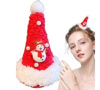 Christmas Hair Clips,Christmas Hat Pearl Hair Clips | Classic Christmas Elements Hair Styling Tool for School Activities, Friends Parties, Themed Parties, Family Gatherings