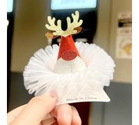 Christmas Hair Clips New 2024 Christmas Holiday Net Red Hair Accessories Headpiece Kids Cute Autumn Winter Hair Accessories Hair Clips (yarn Skirt Cap Clip - Deer)