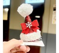 Christmas Hair Clips New Arrival 2024 Christmas Holiday Net Red Hair Accessories Headpiece Kids Cute Autumn Winter Hair Accessories Hair Clips (Sherpa Solid Cap Clip - Bow)