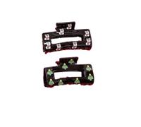 Christmas Hair Clips Non Slip Rectangle Hair Clips Xmas Hair Claws for Thick Hair Strong Hold Hair Jaw Clips Black Hair Accessories,YOEMAYUNER (2PCs 2Patterns A)