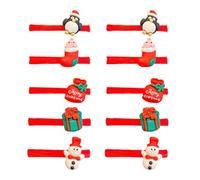 Christmas Hair Ties for Girls, 10 Pieces Soft Elastic Bands, Ponytail Bun Holder with Cute Design, Hair Accessory with Durable Material, Ties Use for Bun Braid Sports Volleyball Cheer Gymnastics