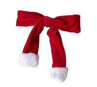 Christmas Hairpin Christmas Bowknot Shape Bows Headwear Bunches Clip Elegant Furry Hair Clip Photo Props