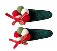 Christmas Hairpin Christmas Tree Shape Furry Headwear Bunches Clip Novelty Furry Hair Clip Photo Props