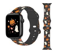Christmas Halloween Apple Watch Band Compatible with Apple Watch Band 38mm 40mm 41mm 42mm 44mm 45mm 49mm 46mm, Holiday Replacement Strap Band for iWatch Series 10 9 Ultra 8 7 6 5 4 3 2 1 SE