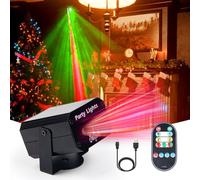 Christmas Halloween LED Projector, 32 Patterns Laser Atmosphere Light with Remote Control, 3 Adjustable Light Modes, Indoor Outdoor Decorative Projection Lamp for Christmas Halloween (USB Powered)