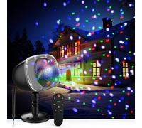 Christmas Halloween Projector Lights Outdoor,Indoor 15 Colors Snowfall Rotating Falling Snow Projector with Remote Control,Waterproof Landscape Lights for Home Yard Garden Halloween Christmas Decor